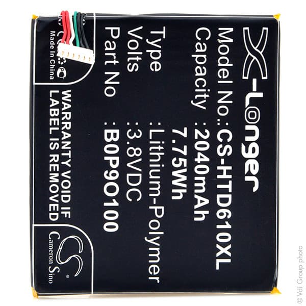 NX - Batterie téléphone, smartphone, GSM pour HTC 3.8V 2040mAh