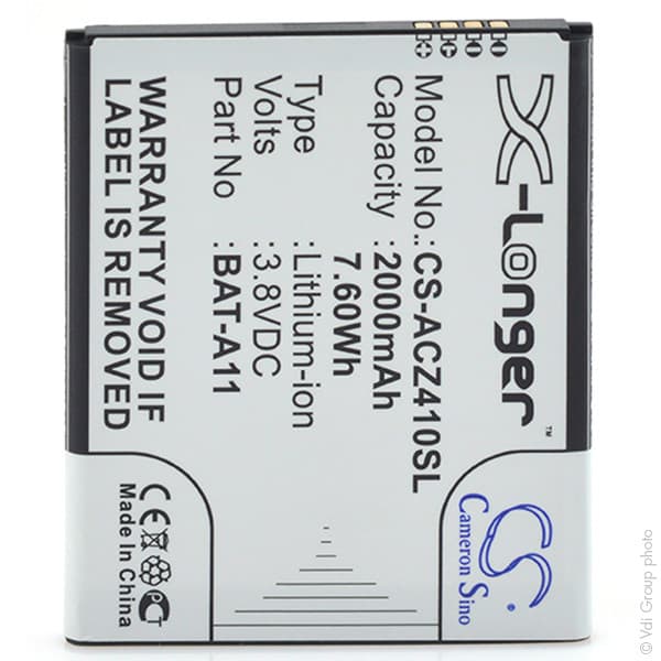 NX - Batterie téléphone, smartphone, GSM pour Acer 3.8V 2000mAh
