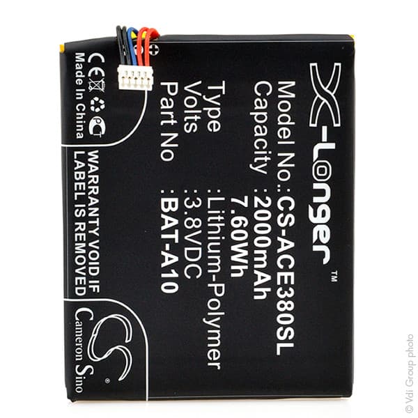 NX - Batterie téléphone, smartphone, GSM pour Acer 3.8V 2000mAh