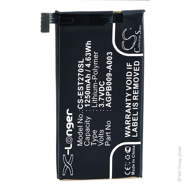 NX - Batterie téléphone, smartphone, GSM pour Sony 3.7V 1250mAh