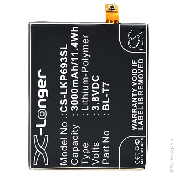 NX - Batterie téléphone, smartphone, GSM pour LG 3.8V 3000mAh