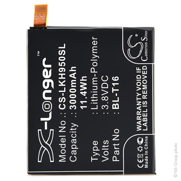 NX - Batterie téléphone, smartphone, GSM pour LG 3.8V 3000mAh