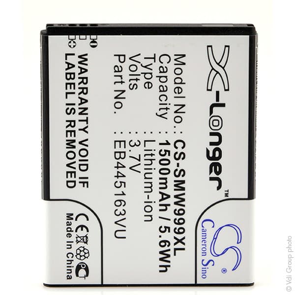NX - Batterie téléphone, smartphone, GSM pour Samsung 3.7V 1500mAh