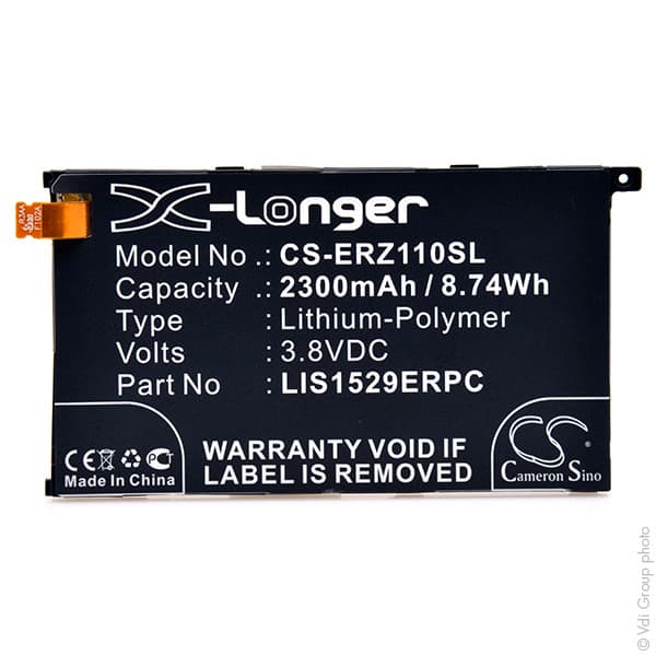 NX - Batterie téléphone, smartphone, GSM pour Sony Ericsson 3.8V 2300mAh