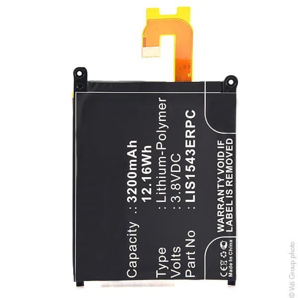 NX - Batterie téléphone, smartphone, GSM pour Sony Ericsson 3.8V 3200mAh