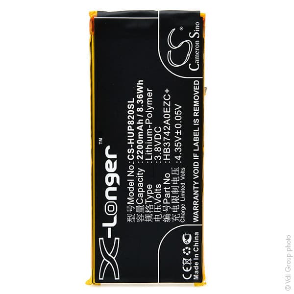 NX - Batterie téléphone, smartphone, GSM pour Huawei 3.8V 2200mAh
