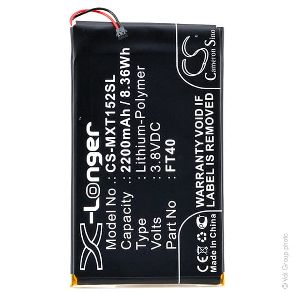 NX - Batterie téléphone, smartphone, GSM pour Motorola 3.8V 2200mAh