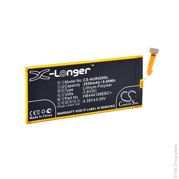 NX - Batterie téléphone, smartphone, GSM pour Huawei 3.8V 2550mAh