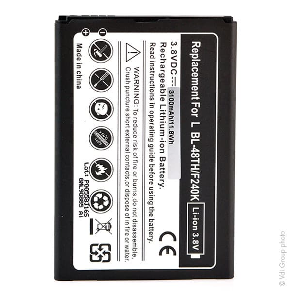 NX - Batterie téléphone, smartphone, GSM pour LG 3.8V 3200mAh