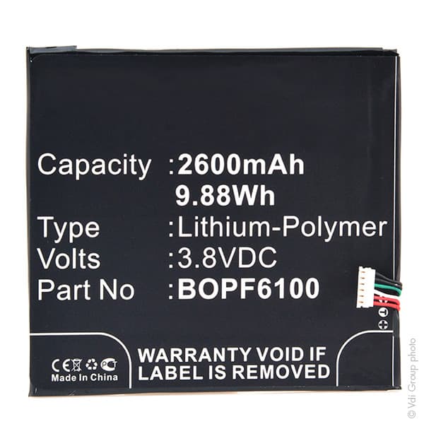 NX - Batterie téléphone, smartphone, GSM pour HTC 3.8V 2600mAh