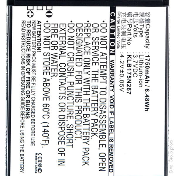 NX - Batterie téléphone, smartphone, GSM pour Konka / Fly 3.7V 1750mAh