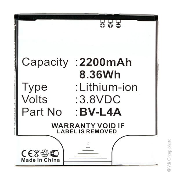 NX - Batterie téléphone, smartphone, GSM pour Microsoft 3.8V 2200mAh