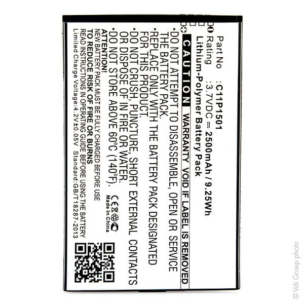 NX - Batterie téléphone, smartphone, GSM pour Asus 3.7V 2500mAh