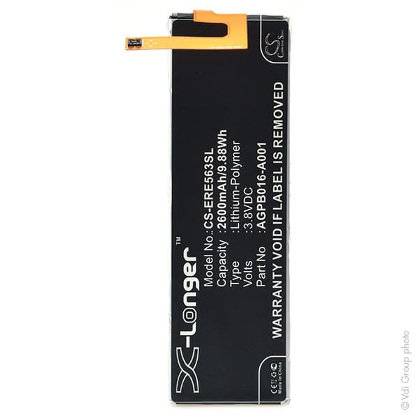 NX - Batterie téléphone, smartphone, GSM pour Sony Ericsson 3.8V 2600mAh