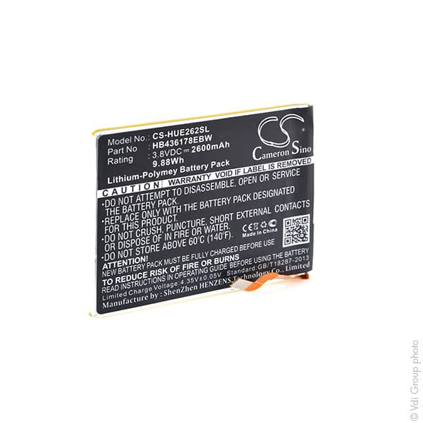 NX - Batterie téléphone, smartphone, GSM pour Huawei 3.8V 2600mAh