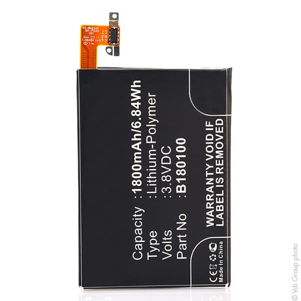 NX - Batterie téléphone, smartphone, GSM pour HTC 3.8V 1800mAh