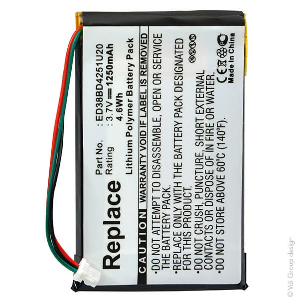 NX - Batterie GPS pour Garrmin 3.7V 1200mAh