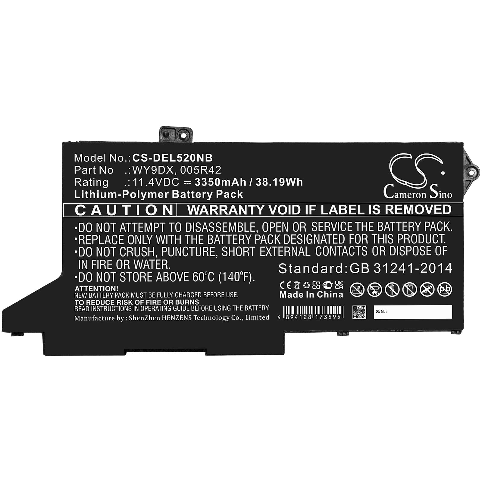 NX - Batterie ordinateur portable 11.4V 3350mAh