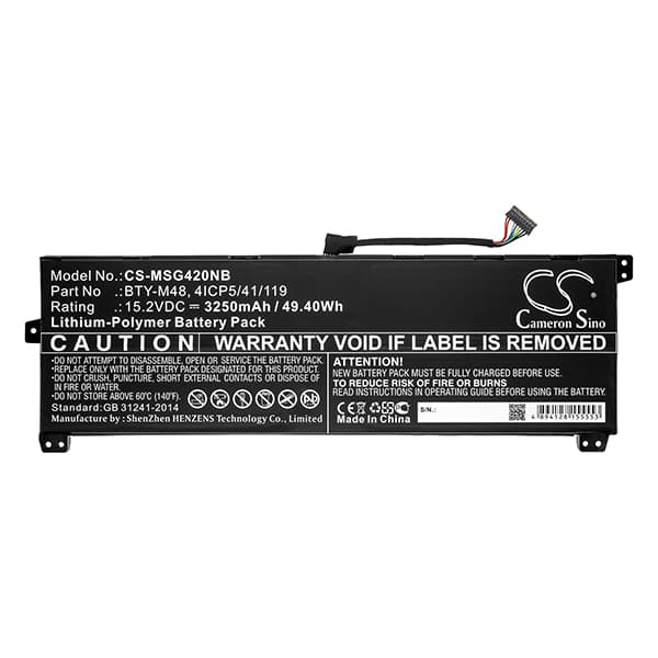 NX - Batterie ordinateur portable compatible MSI 15.2V 3250mAh