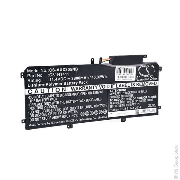 NX - Batterie ordinateur portable 11.4V 3800mAh