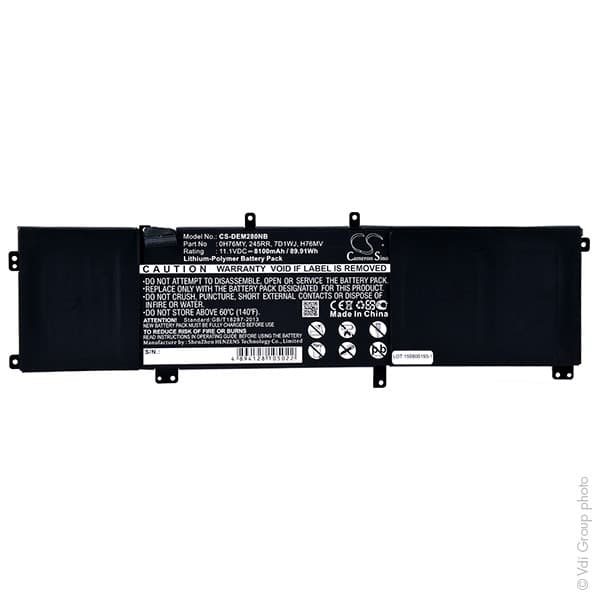 NX - Batterie ordinateur portable compatible Dell 11.1V 8100mAh