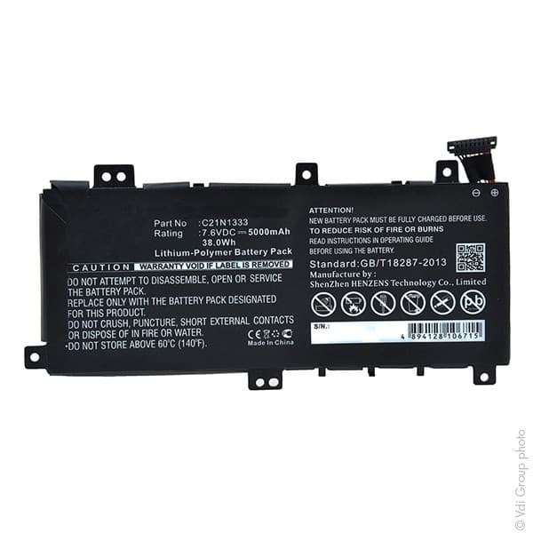 NX - Batterie ordinateur portable 7.6V 5000mAh