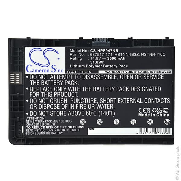 NX - Batterie ordinateur portable compatible HP 14.8V 3500mAh