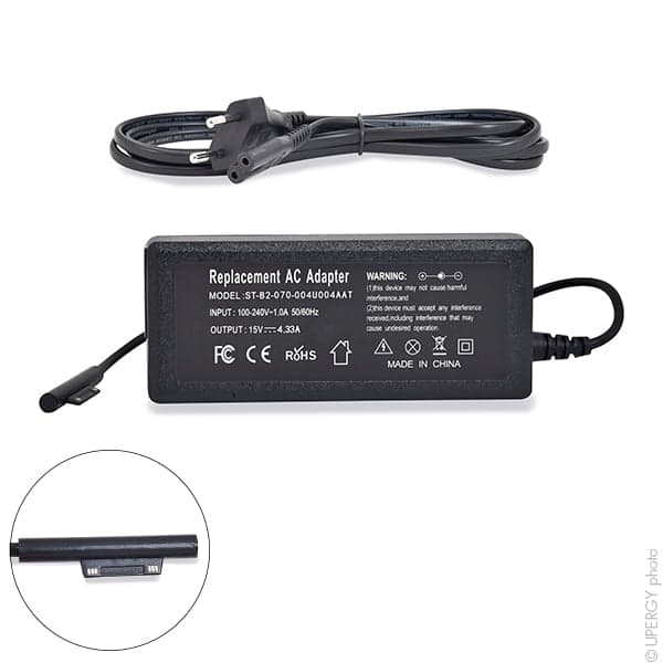 NX - Alimentation ordinateur portable compatible Microsoft Surface 15V 65W