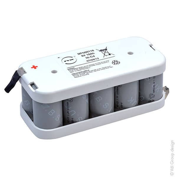 NX - Batterie eclairage de secours NiCd 10x D 5S2P ST2 6V 10Ah Cosse