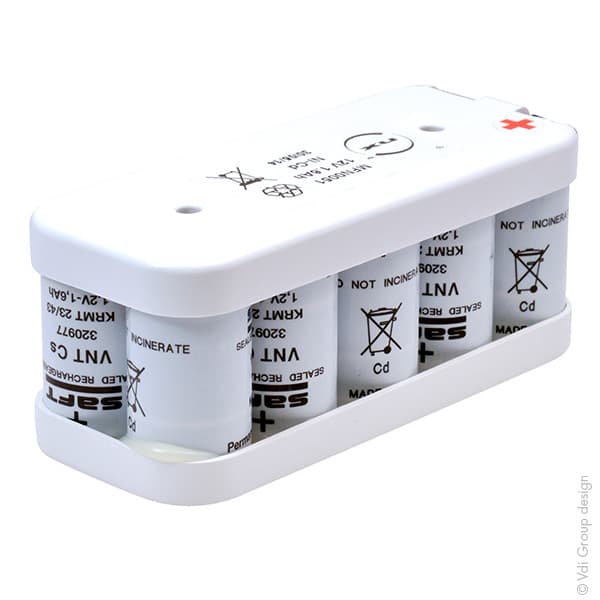 NX - Batterie eclairage secours 10x SC VNT 10S1P ST2 12V 1.6Ah T2