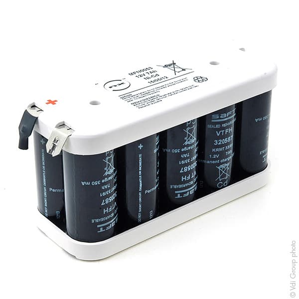 NX - Batterie eclairage secours 10x F VT 10S1P ST2 12V 7Ah Cosse