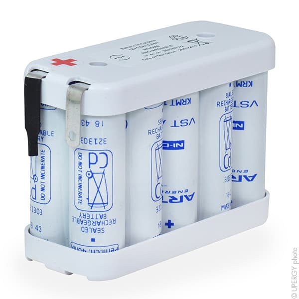 NX - Batterie eclairage secours 10x AA VT 10S1P 12V 800mAh Cosses 5mm