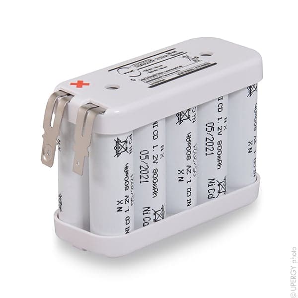 NX - Batterie eclairage secours 10x AA HT 10S1P 12V 800mAh Faston