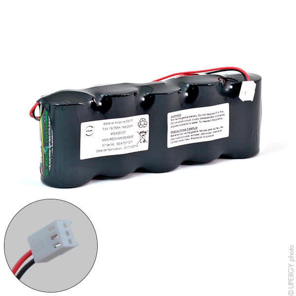 NX - Batterie alcaline 5x D 5S1P ST1 7.5V 19.76Ah molex