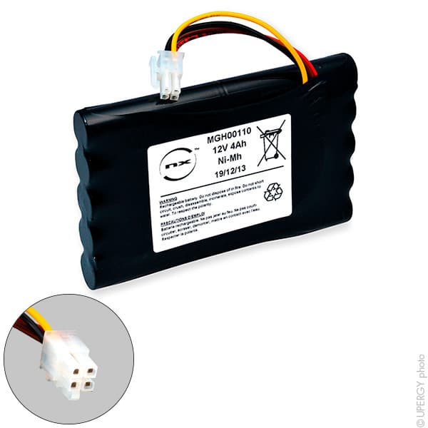 NX - Batterie médicale rechargeable Datex AS5 MONITEUR C 12V 3.8Ah FC