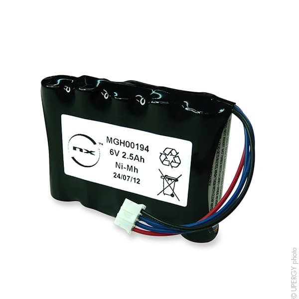 NX - Batterie médicale rechargeable SAP AGILIA de Fresen 6V 2.5Ah JST