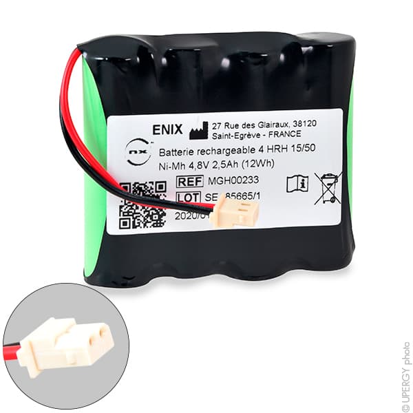 NX - Batterie médicale rechargeable SPENGLER ES60 4.8V 2.5Ah MOLEX