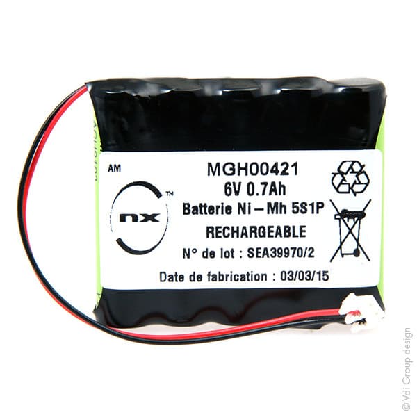 NX - Batterie NiMH 5x AAA NX 5S1P ST1 6V 800mAh JST