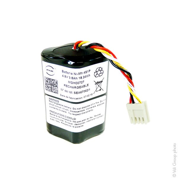 NX - Batterie médicale rechargeable Kangaroo / Sherwood E-Pump 4.8V 3.8Ah WST
