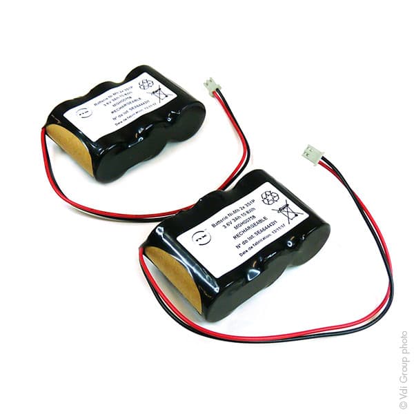 NX - Batterie eclairage secours (2x)  3x SC 3S1P ST1 F200 3.6V 3Ah JST