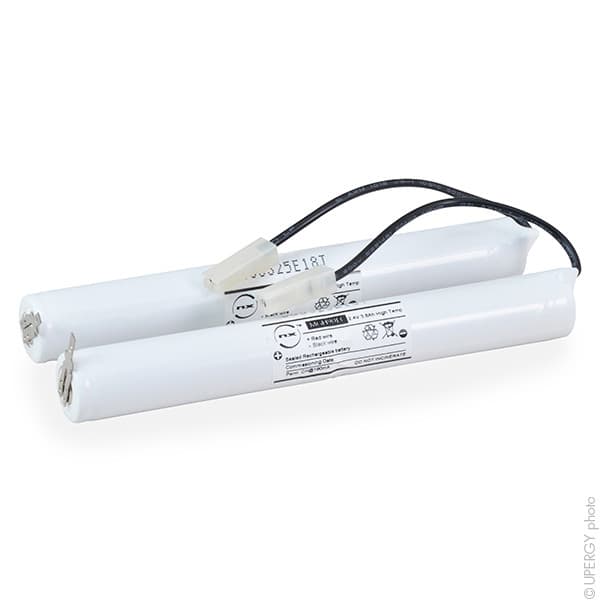 NX - Batterie eclairage secours 2x18700 + 2x18700 ST4 + Faston 2.8mm 4.8V 3.8Ah