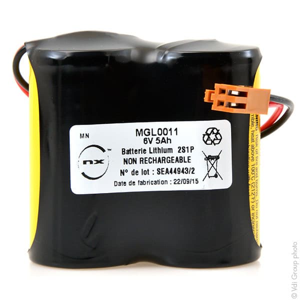 NX - Batterie automate 2x C BR 2S1P ST1 6V 5Ah JAE