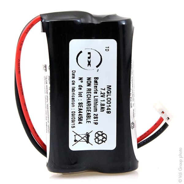 NX - Batterie lithium 2xAA 2S1P ST1 7.2V 1800mAh EHR-3
