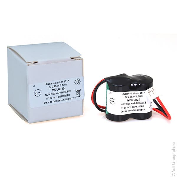 NX - Batterie lithium 2x 1/2AA CR 2S1P ST1 6V 950mAh JST