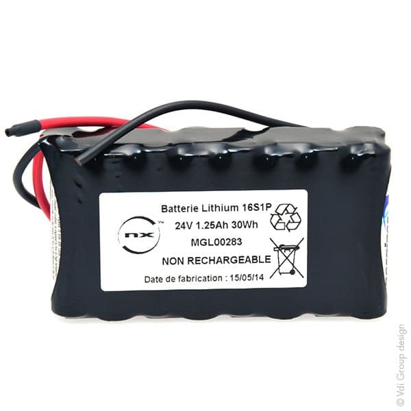 NX - Batterie lithium 16x AAA 16S1P ST2 24V 1250mAh F200