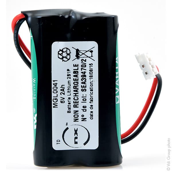 NX - Batterie lithium 2x AA CR 2S1P ST1 6V 2Ah JST