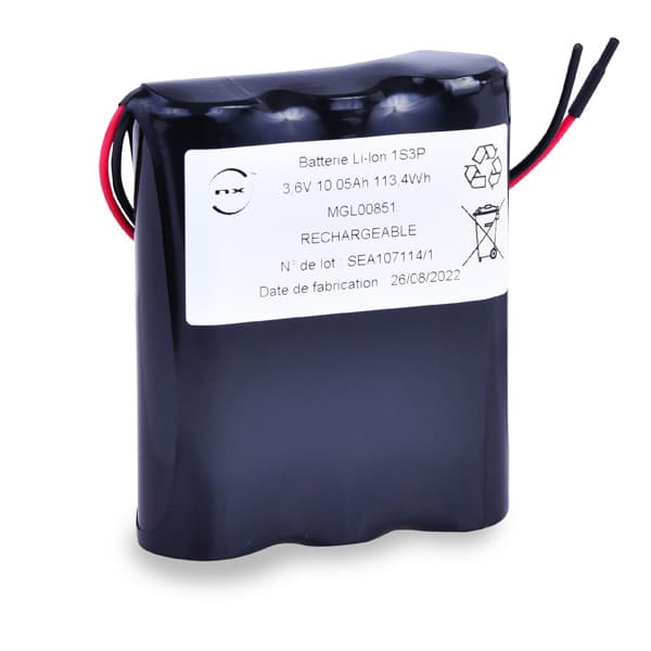 NX - Batterie Li-Ion 3x 18650 1S3P ST1 3.6V 10.05Ah - 24AWG