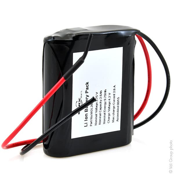 OEM - Batterie Li-Ion 1S1P MP144350 xlr 9.49Wh 3.65V 2.6Ah wires