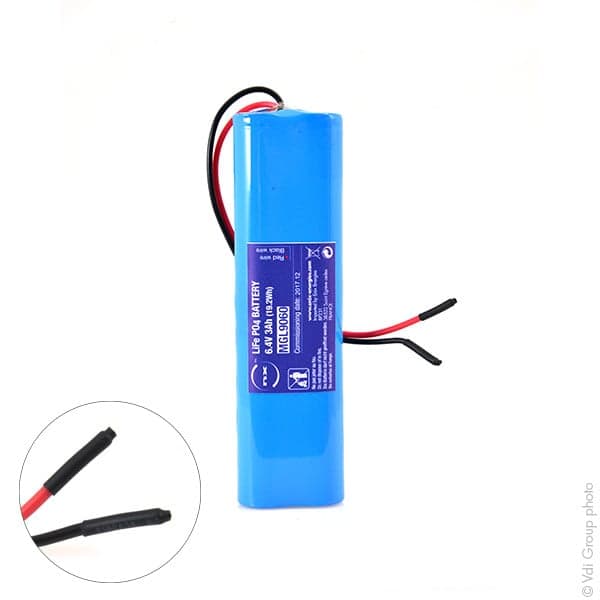 NX - Batterie Lithium Fer Phosphate 2S2P IFR18650 + PCM (19.2Wh) 6.4V 3Ah