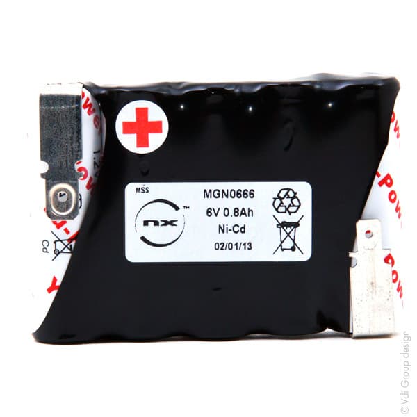 NX - Batterie eclairage secours 5x AA 5S1P ST1 6V 800mAh Fast